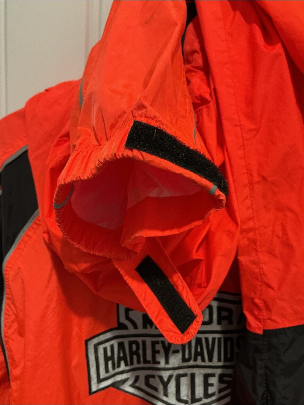 Harley-Davidson Bright Orange and Black Two-Piece Rain Suit - Picture 8 of 16